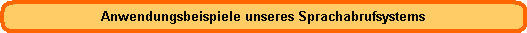 Anwendungsbeispiele unseres Sprachabrufsystems
